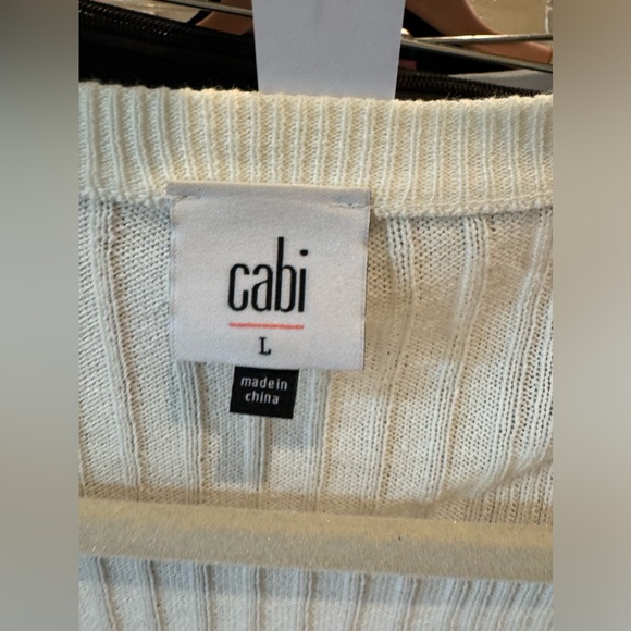 CABi Ribbed Long Button Up Sweater - size L - Picture 5 of 9